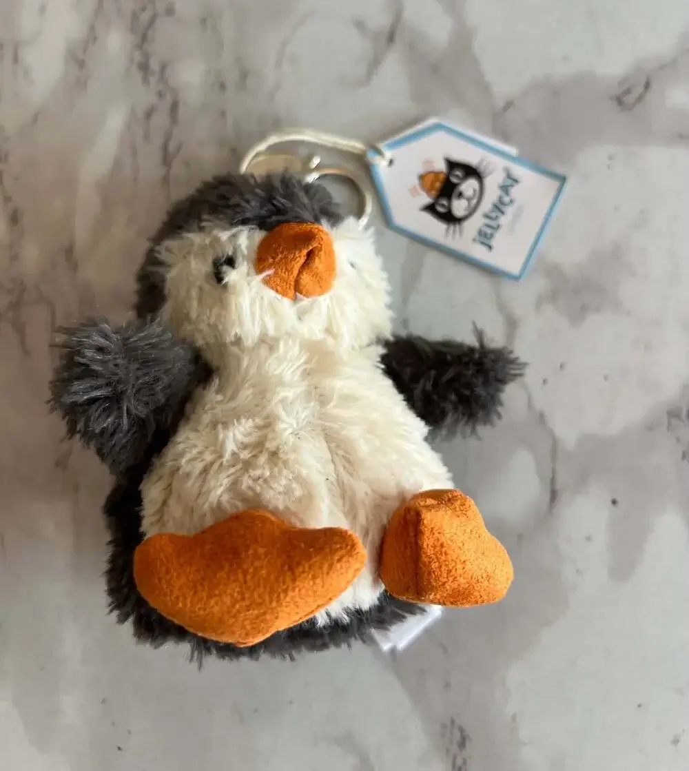 Jellycat Peanut Penguin Bag Charm Keychain 100% authentic